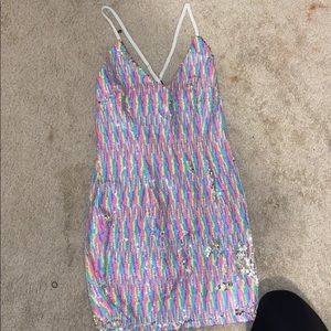 pretty little thing sequins dress